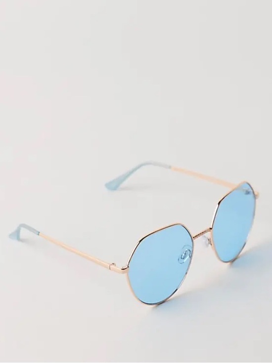 Free People Accessories - Free People Misty Classic Round Sunglasses in Cornflower | NWT
